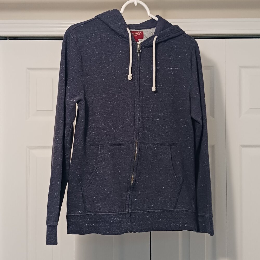 #357 3/$18 - Arizona Jean Co Blue/White Hooded Sweatshirt Size S